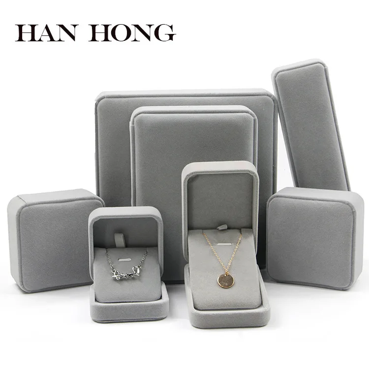 

Free New Arrival Shipping 2019 New High-grade Velvet Necklace Spot Wholesale And Custom-made Logo Packing Factory Jewelry Boxes