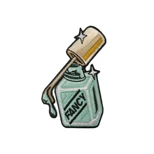 Необычные лаки для ногтей вышивка железа на патч сзади жилет куртка аппликация пользовательский дизайн одежда наклейки Железный патч