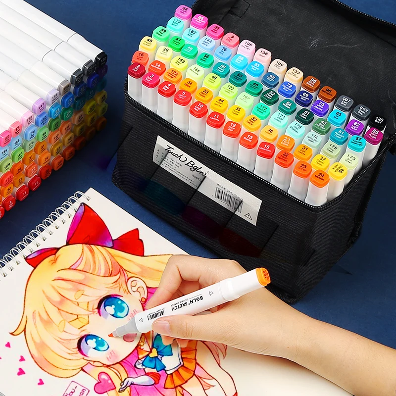 

marker pen 30/40/60/80 color hand-painted art markers anime student design beginners colored pencil copic art supplies