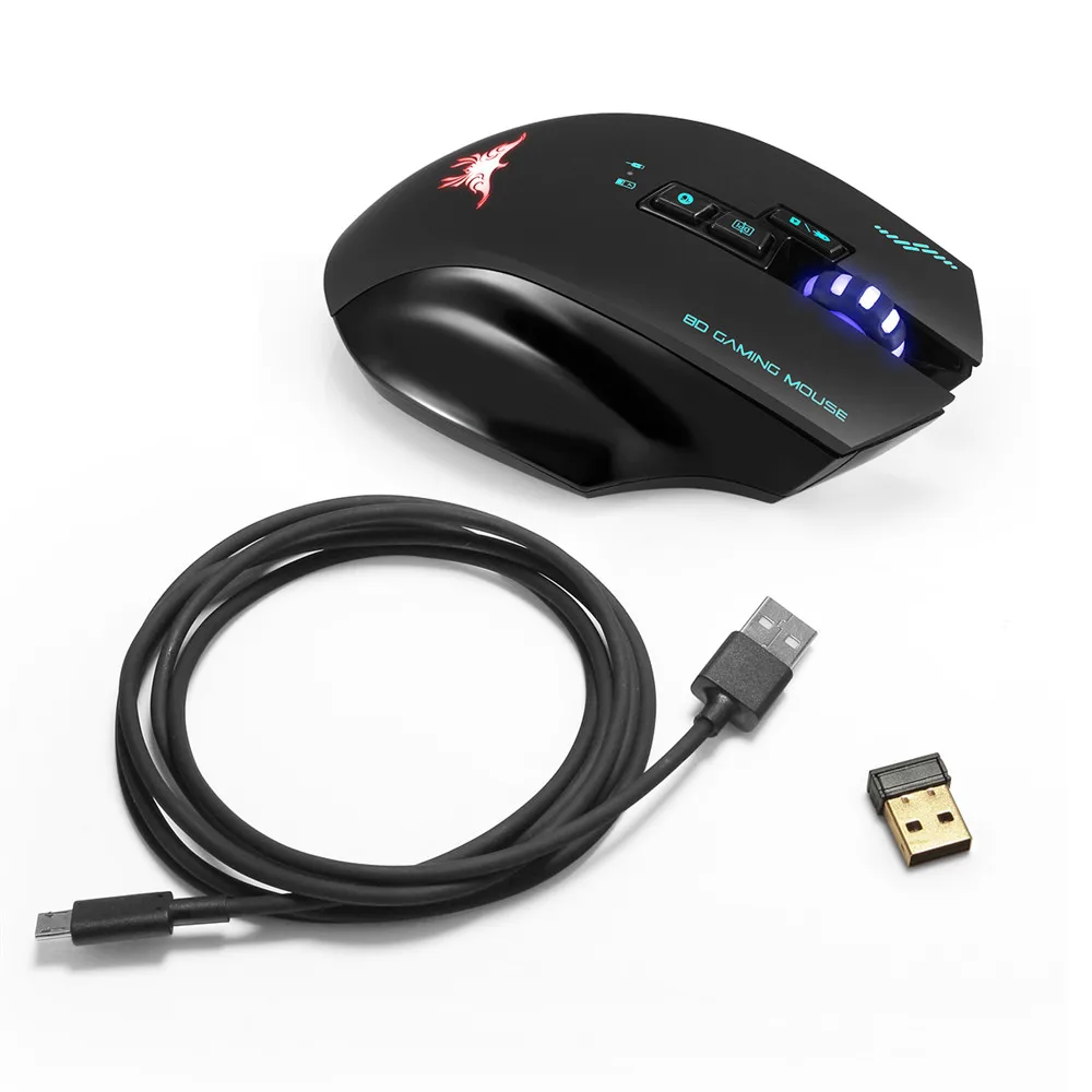 Wireless Wired Gaming Mouse 2.4GHz Rechargeable USB RGB LED 2400DPI Optical Mice (7)