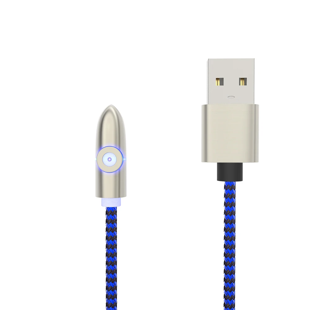 KEYSION Магнитный Micro USB кабель для iPhone samsung type-c зарядный Магнитный зарядный адаптер usb type C кабели для мобильных телефонов - Цвет: Blue 1.2m