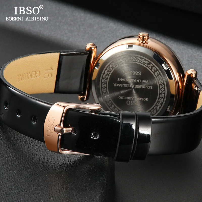 IBSO Брендовые женские блестящие дизайнерские часы с циферблатом модные дизайнерские женские наручные часы высокого качества женские кварцевые часы