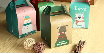 

10x11x130cmMerry Christmas Apple Box Party Cake Dessert Folded Paper Packaging Bag Christmas Party Decoration Festival Gift Bags