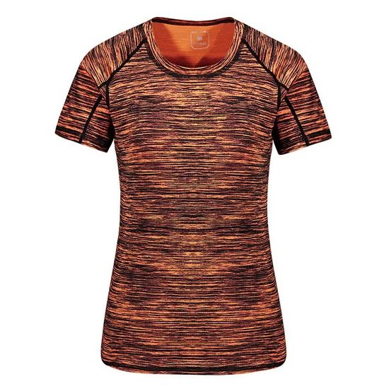 LoClimb походная футболка для мужчин и женщин, быстросохнущая футболка для бодибилдинга и фитнеса, мужская спортивная футболка AM269 - Цвет: women orange