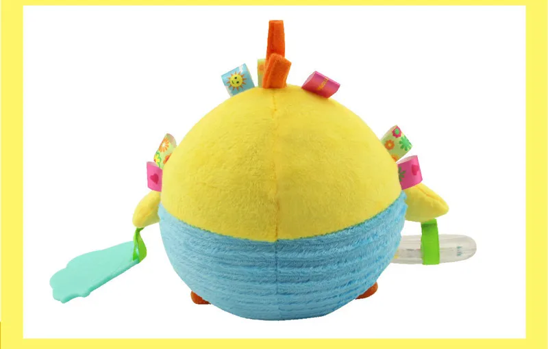 Детские ручные шары погремушка-грызунок, мягкая игрушка, шар, музыка, обучающий кролик, утка, слон, мультяшное животное, плюшевые куклы, подарки