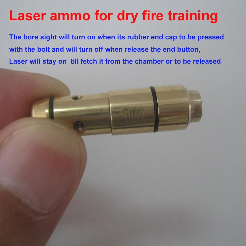 Bala do Laser Munição do Laser Cartucho do Laser da Pistola do Instrutor para o Fogo Seco para o Treinamento do Tiro Munição do Laser de 9mm 2 Esporte e Lazer