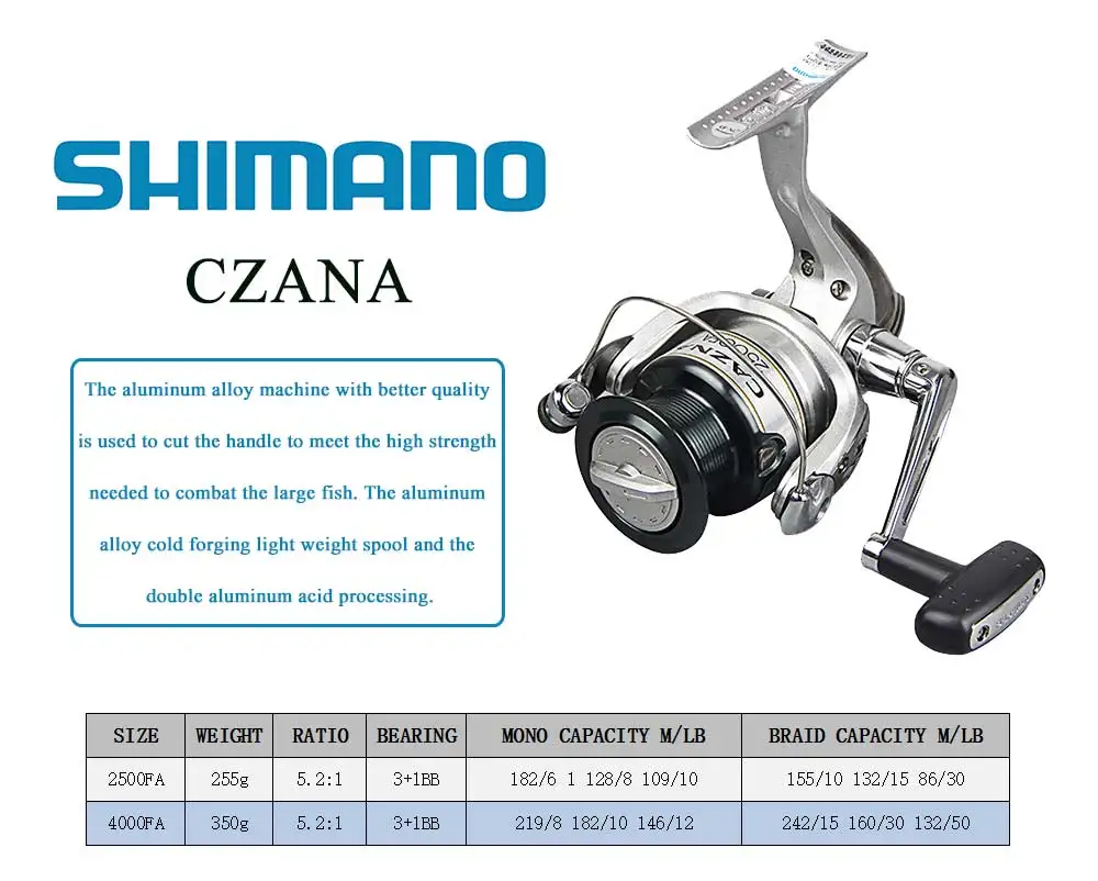 SHIMANO CAZNA Fishing Spinning Reel - Finish-Tackle