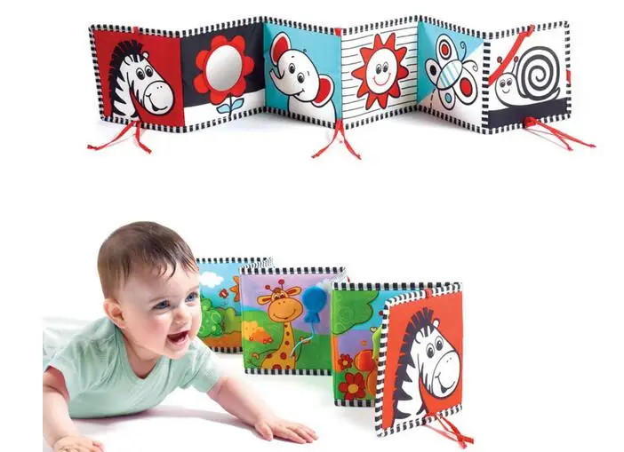

Candice guo! baby soft developmental toy dual-sided first book zebra style encourages visual stimulation bed circle 1pc