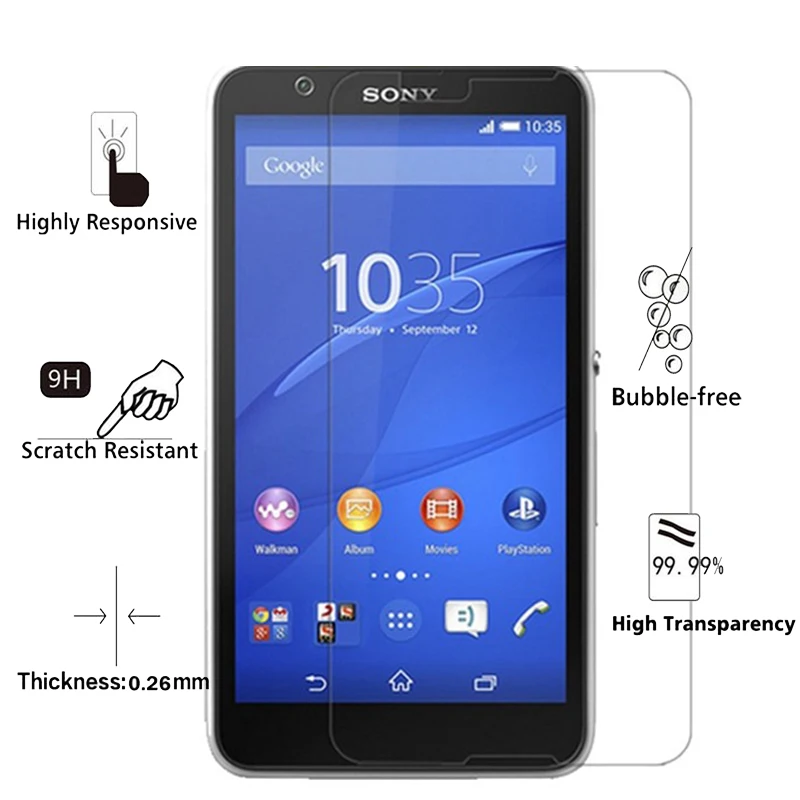 2-5D-Tempered-Glass-for-Sony-Xperia-E4g-Dual-9H-High-Quality-Explosion-proof-Protective-Film