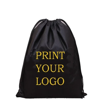 

100pcs Custom logo Shopping bags drawstring backpack print your logo