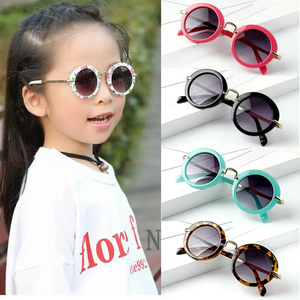 

Toddlers Kids Vintage Round Sunglasses Kids Fashion Metal Retro Children ANTI-UV Sun Glasses For Boy Girls UV400 Infant Eyewear