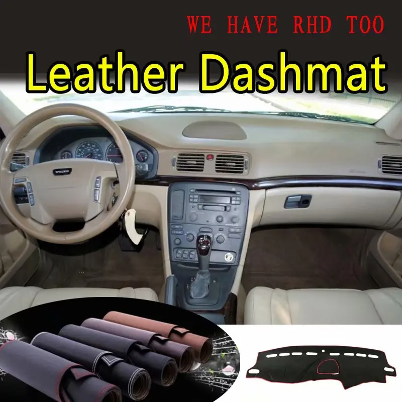 Für Volvo s80 1999 2000 2001 2002 2003 2005 2006 Leder Dashmat Dashboard Abdeckung Dash Matte Sonnenschirm Teppich Nach Auto styling auf