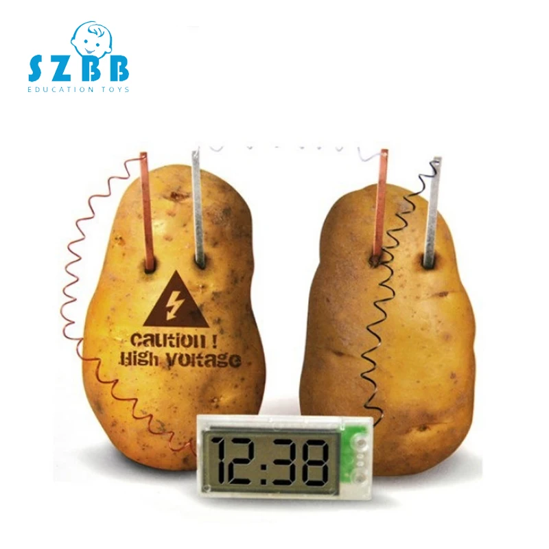 

SZ STEAM Potato Clock Electrochemical Cell Experiment Material Novelty Homeschool Science Educational DIY Toys SZ33e1