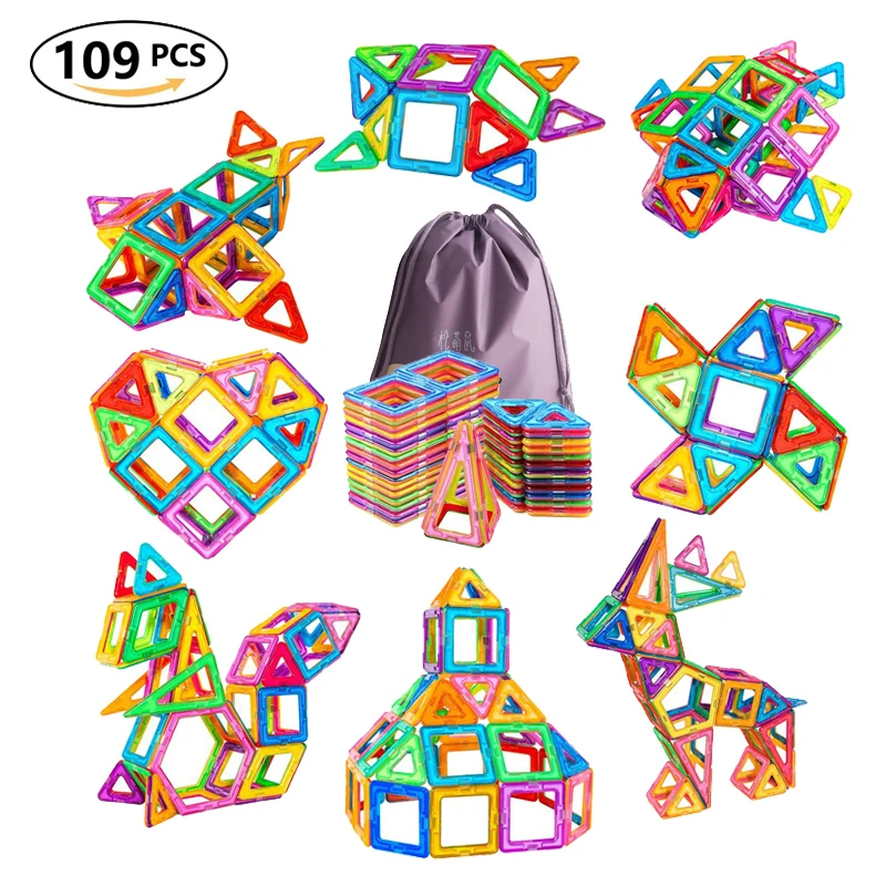

Size Large 109 Magnetic Design Blocks Building Plastics And Magnetic Board Designers Choose Educational Toys For Children
