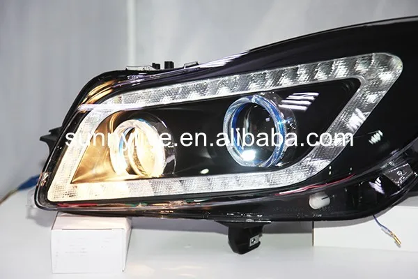 2009-2013 год для Buick для Regal Opel LED Ангельские глазки Фары для автомобиля JC