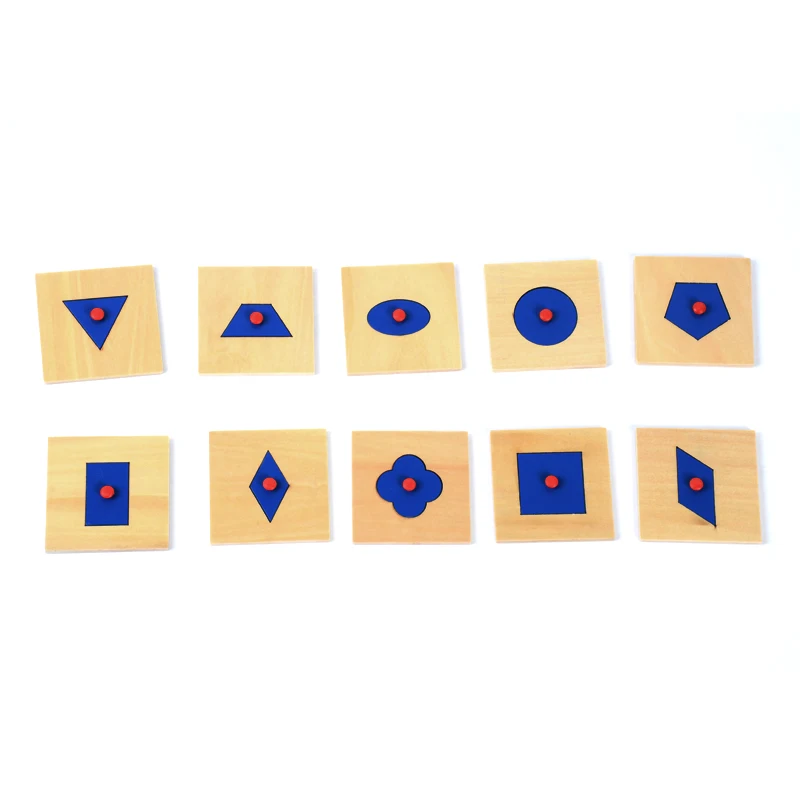  Baby Toy Montessori Constructive Triangles - 4 Boxes 10 Insets Shapes Sorting Geometric Solids with
