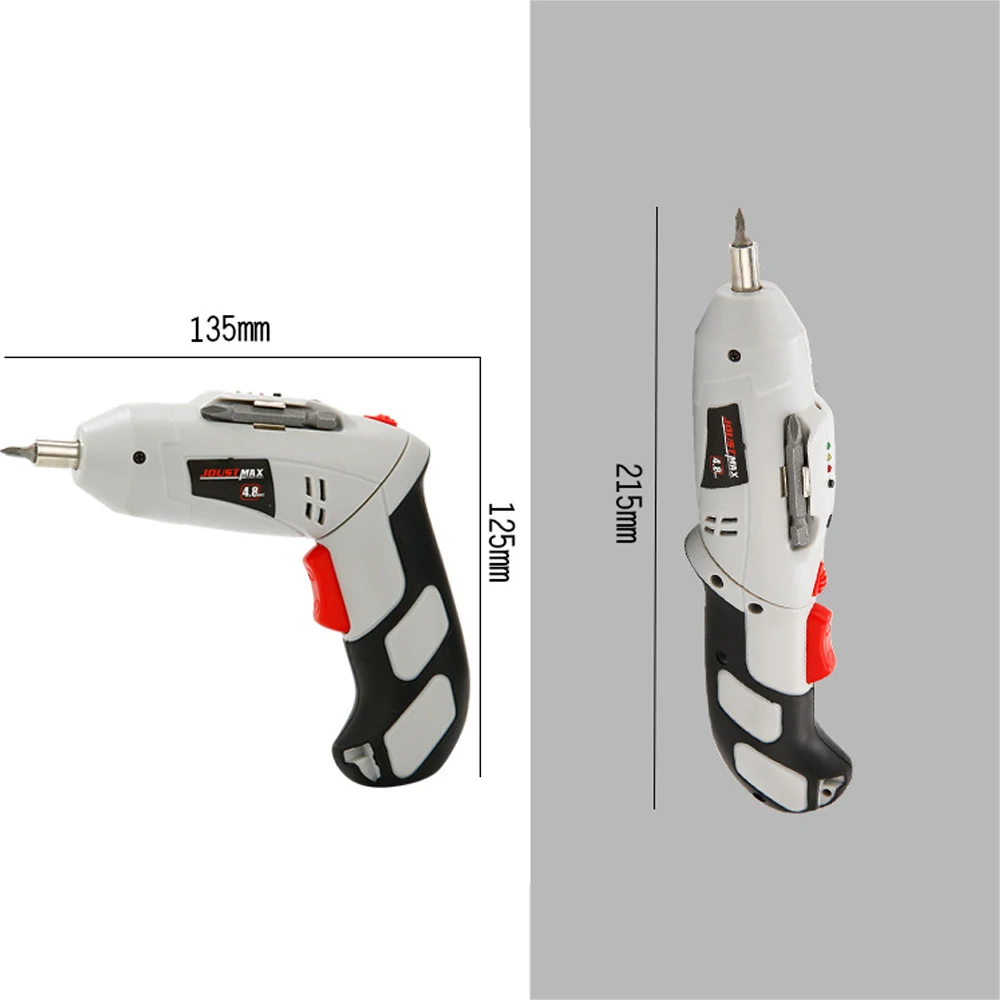 Ручка 4,8 В многоцелевая аккумуляторная электрическая отвертка с светодиодный вращающейся светодиодной подсветкой винт биты в коробке