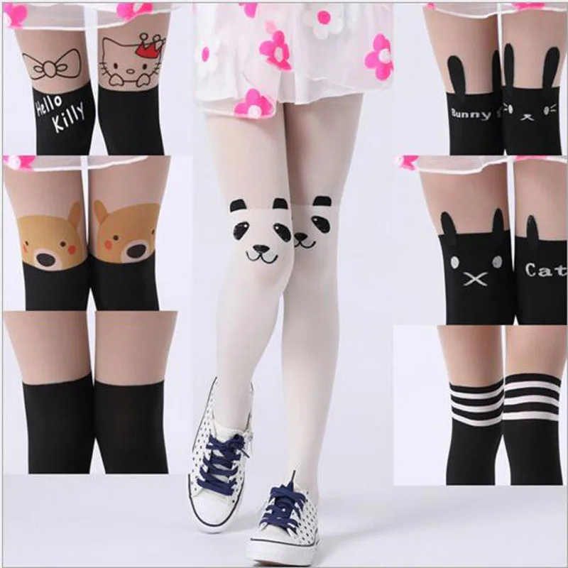 

2016 New Summer Girls Pantyhose Cartoon Baby Girls Tights Animal Child Stockings Cool Kids Collant Fille