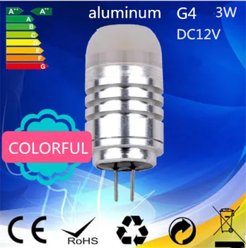 

10pcs LED COB G4 DC12V green aluminum Min volume Dimming G4 12V blue Colorful COB G4 12V red yellow g4 led aluminum body colors