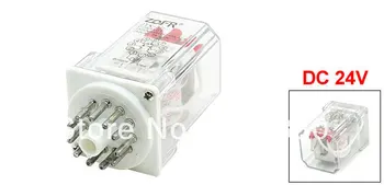 

DC 12V 24V AC220V Coil General Purpose Electromagnetic Power Relay 11 Round Pins 3PDT 3 NO NC JTX-3C