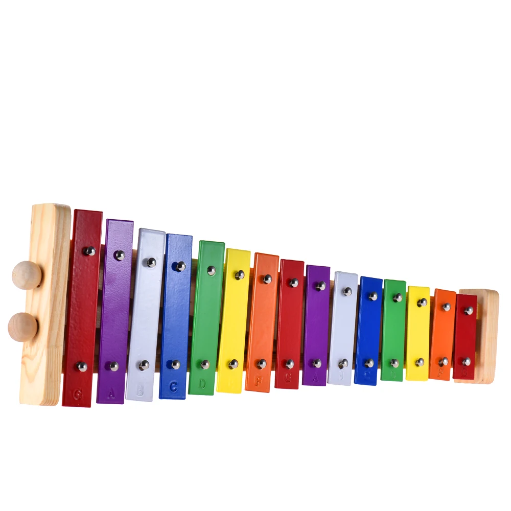 Colorful Glockenspiel Xylophone Wooden & Aluminum Percussion Musical Instrument Educational Toy