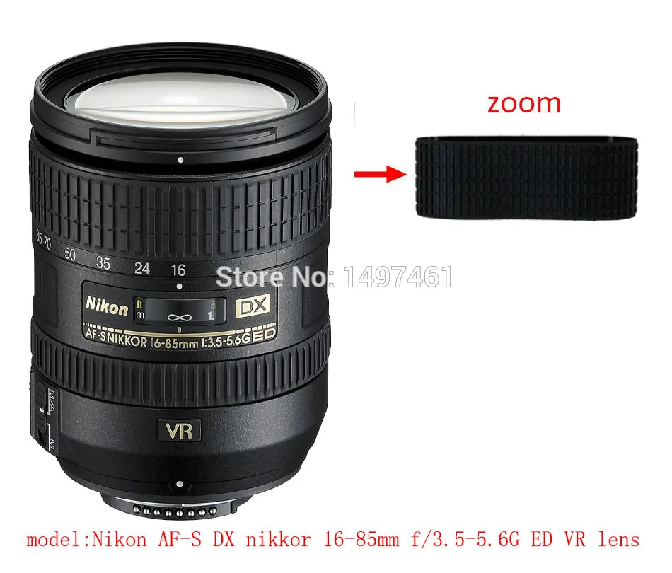 

Lens Zoom Rubber Ring / Rubber Grip Repair Succedaneum For Nikon AF-S DX nikkor 16-85mm f/3.5-5.6G ED VR lens