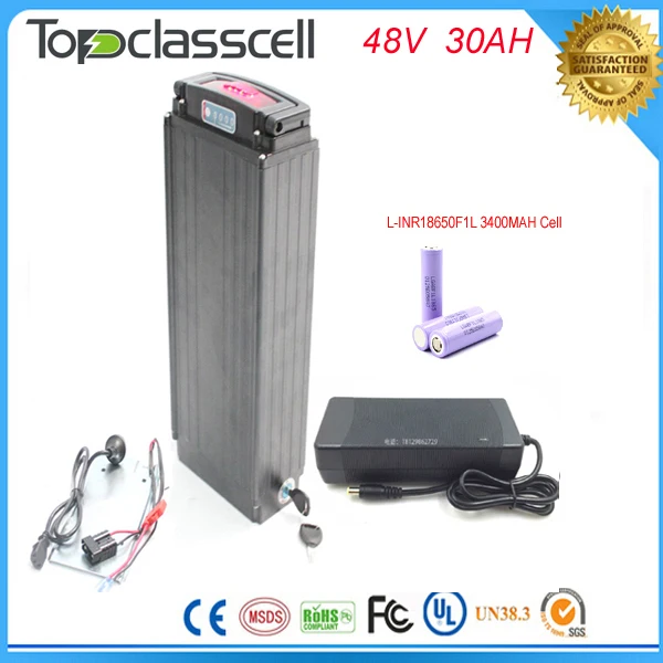 

Super power LG 18650 cell 48V 1000W electric bike battery 48v 30ah lithium ion battery  with Power lights and Tail lights