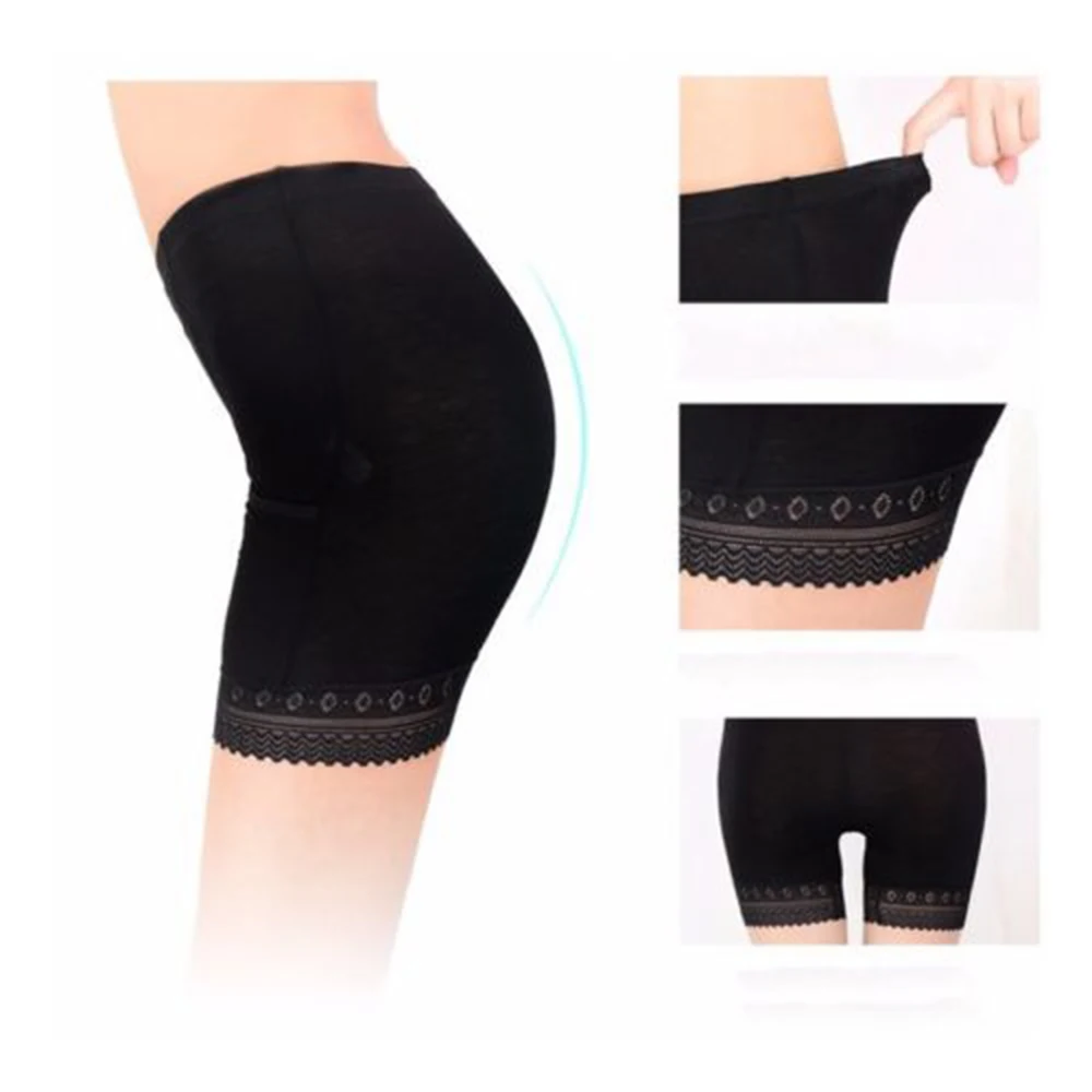 Women Modal Cotton Long Leg Briefs with Pockets Underwear Pettipants