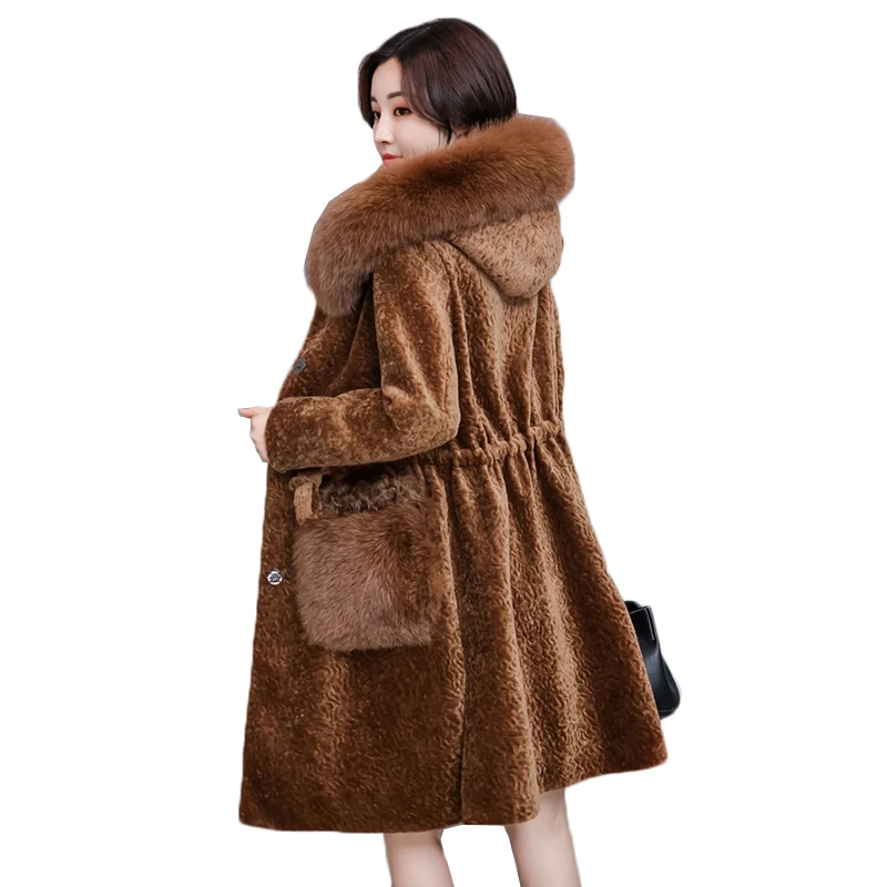 Winter Jacket Coat Women 2018 Fashion Sheep Shearing Coat Lmitation Fur Coat Loose Large Size Medium Long Outerwear Female Coat