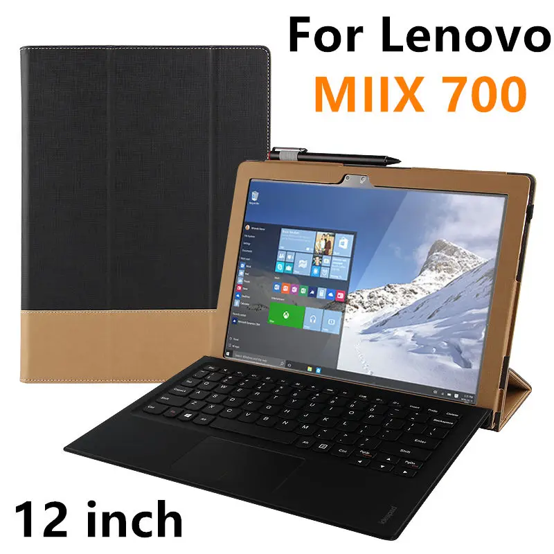 Case For Lenovo Ideapad Miix 700 Protective Smart Cover Faux Leather