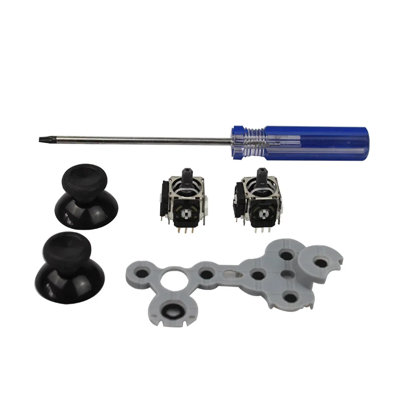 3D Analog Stick and Thumb Grip Stick Cap with Conductive rubber pad for