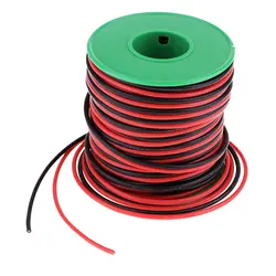 98ft 20 AWG силиконовые изоляционные провода 20 Калибр черный и красный разделенный кабель