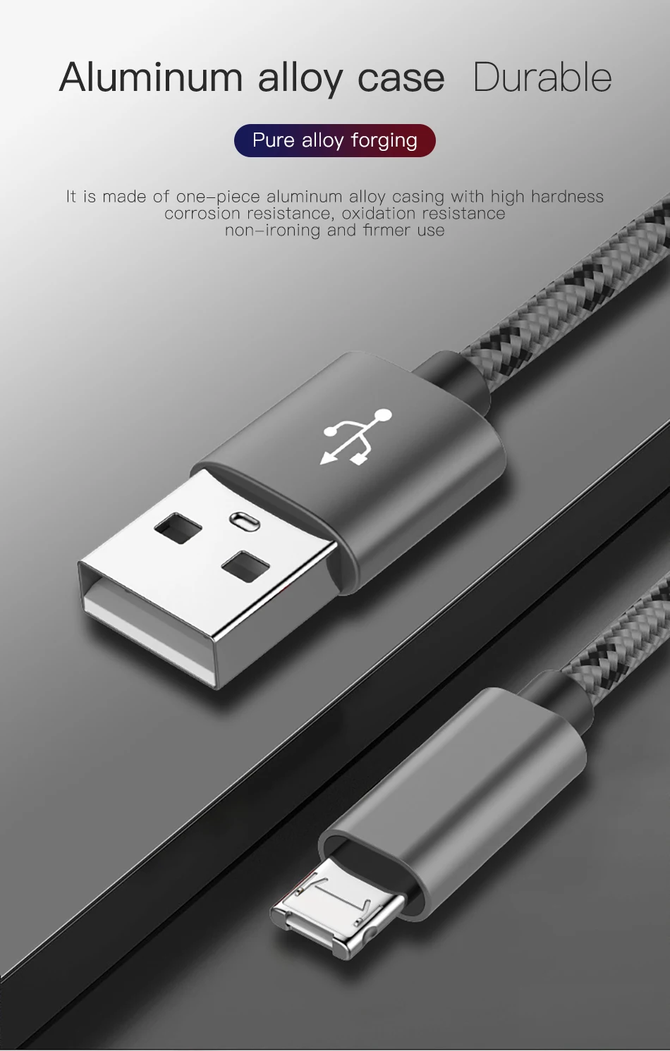 NOHON Dual Charging Cable For Apple Micro USB Phone For iphone XS MAX XR X For Samsung S7 Huawei Xiaomi 4 Fast Charge Data Cable (6)