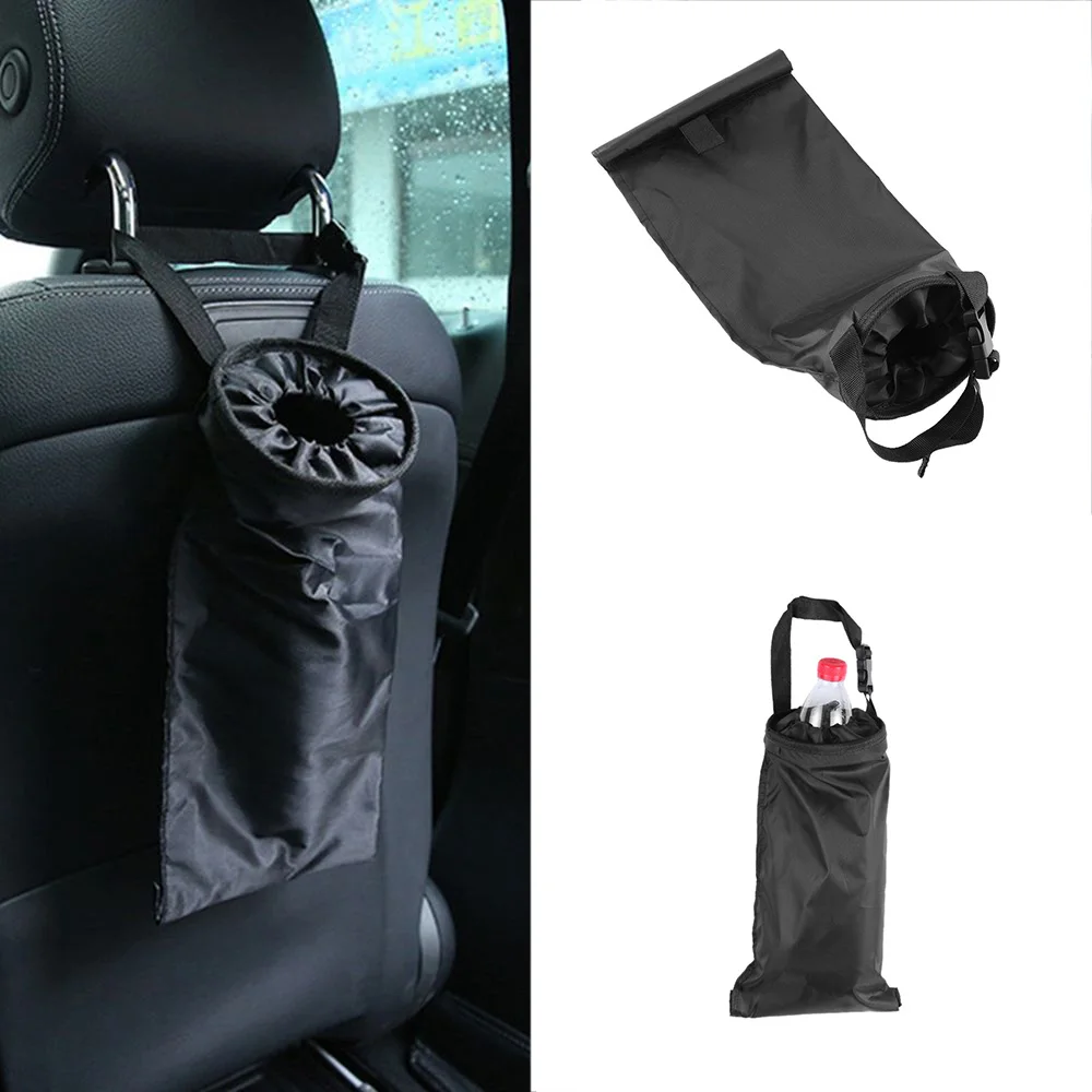 Universal Car Trash Can Garbage Dust Case Back Seat Organiser vehicle