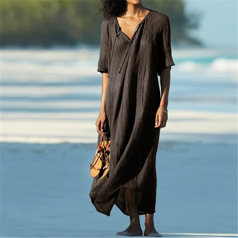 Длинное пляжное платье, пляжная одежда для женщин, парео, купальник, накидка, пляжный купальник "саронг", кафтан, пляжный# Q670