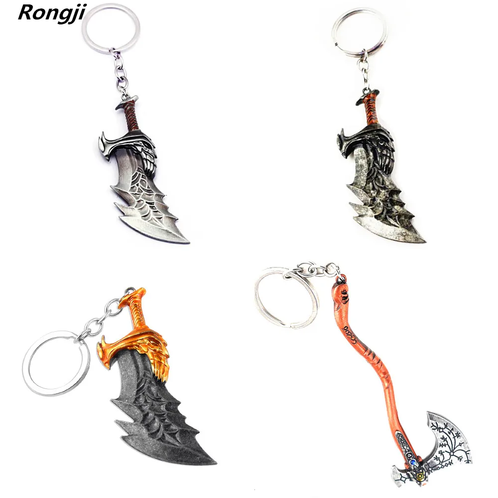 Rongji jewelry God of War 4 Kratos брелок в виде меча Pure ручная сборка подвеска ювелирные