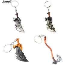 Rongji jewelry-llavero con colgante de ensamblaje manual para hombre y mujer, joyería de God of War 4, espada Kratos, accesorios para llaves de coche