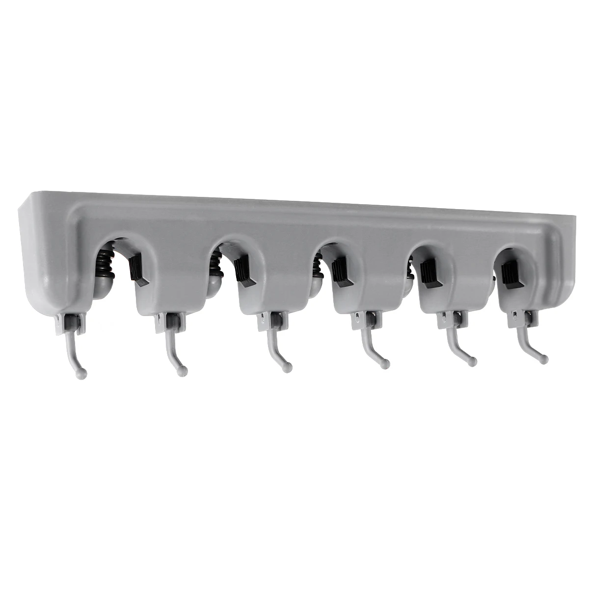 

Mop Broom Holder Wall Mounted Storage Rack with 5 Ball Slots and 6 Hooks for Closet Rakes Broom Garden Garage Tool Storage