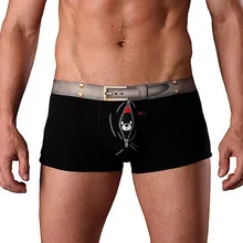 Забавное Мужское нижнее белье, сексуальные бамбуковые трусы с мультяшным медведем, Мужские дышащие трусы-боксеры, мужское мягкое нижнее белье, боксеры