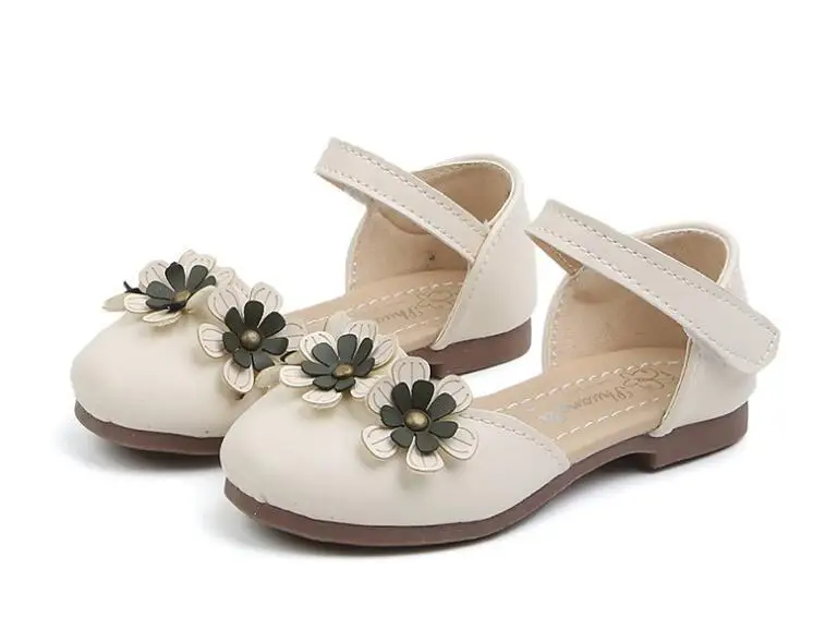 Новый летний стиль детские сандалии для девочек выдалбливают кожа туфли принцессы детские пляжные обувь для маленького ребенка