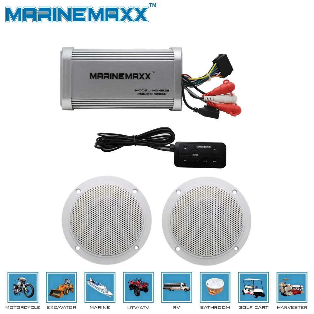 Waterproof Marine Motorcycle Amplifier Bluetooth 500W 4Channels Boat RV