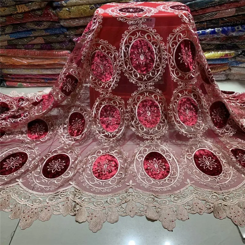 

Popular 5yards african cord lace fabrics with Stones african lace fabric 2019 nigerian lace fabrics guipure lace fabric