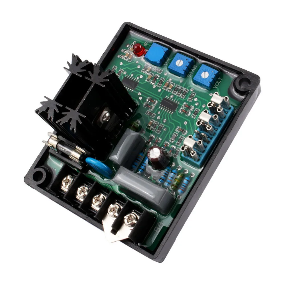 GAVR-8A Generator Voltage Regulator Universal AVR Generator Automatic Voltage Regulator with Under Frequency Protection; Soft Start Voltage Ramping