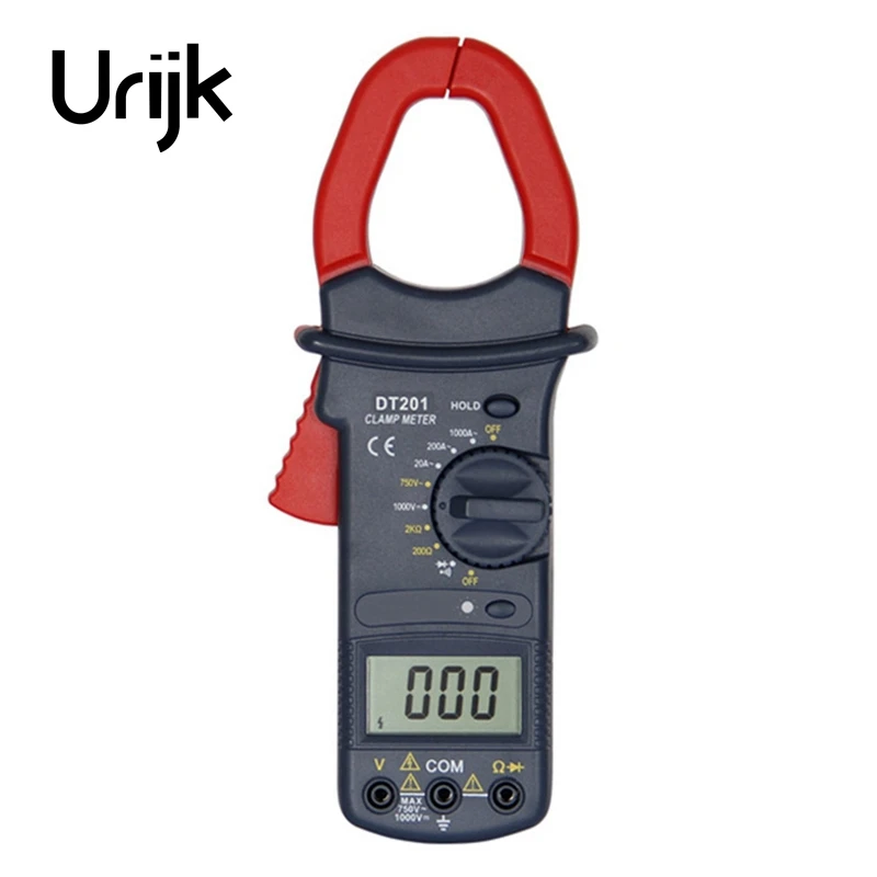 

Urijk 1Pc Clamp Meter Digital Multimeter Multimeter Back light AC/DC Ammeter Voltmeter Ohm Frequency Diode Temperature