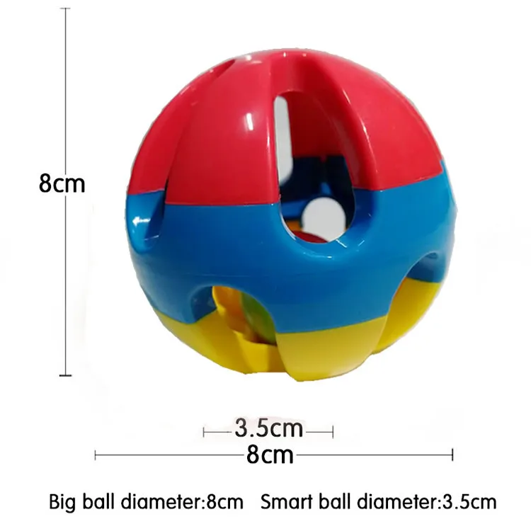 Детские погремушки забавная маленькая громкий звонок кольцо для Бала jingle Develop Baby IntelligenceTraining хватающая игрушки умения для младенцев
