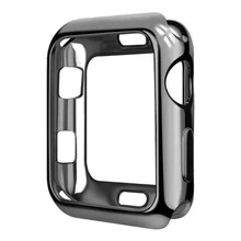 Tpu fino caso macio para apple assistir se série 6 5 4 38mm 42mm chapeamento capa protetora para iwatch série 1 2 3 4 5 40mm 44mm
