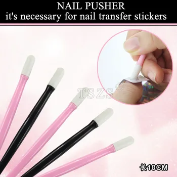 

5bags/LOT Nail Art Wrap Applications Hoof Stick Foils Nail Stickers Cuticle Pusher Tools