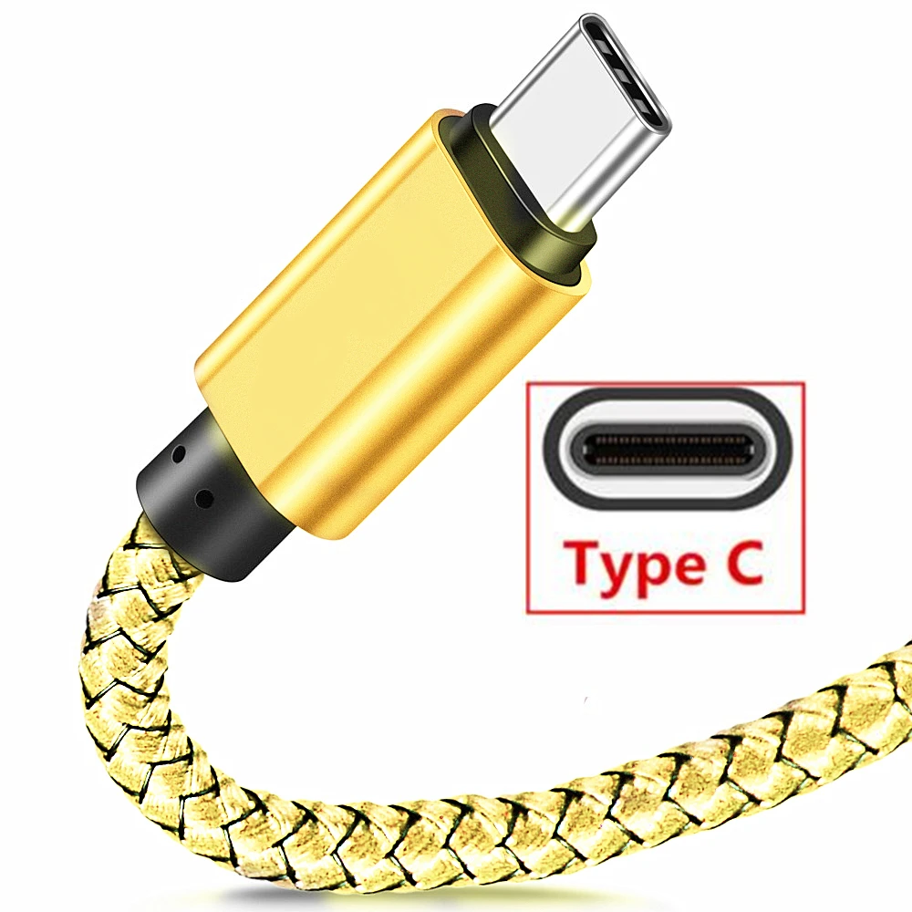 USB Type C кабель для быстрой зарядки и синхронизации данных Huawei P20 Lite P30 pro Typec 1 м 2 Xiaomi