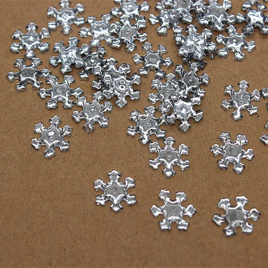 

200pcs 12mm Snowflake Shape Clear Crystal Acrylic Rhinestone Flatback Cabochon DIY Decorative Craft Scrapbooking Accessories