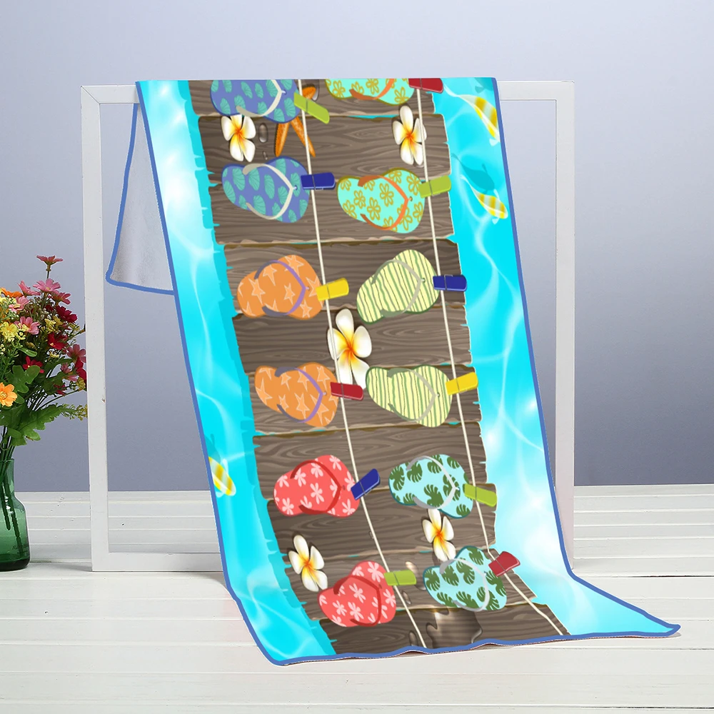 Urijk 1 шт. 70x150 см пляжное полотенце с принтом круглые пляжные полотенца из